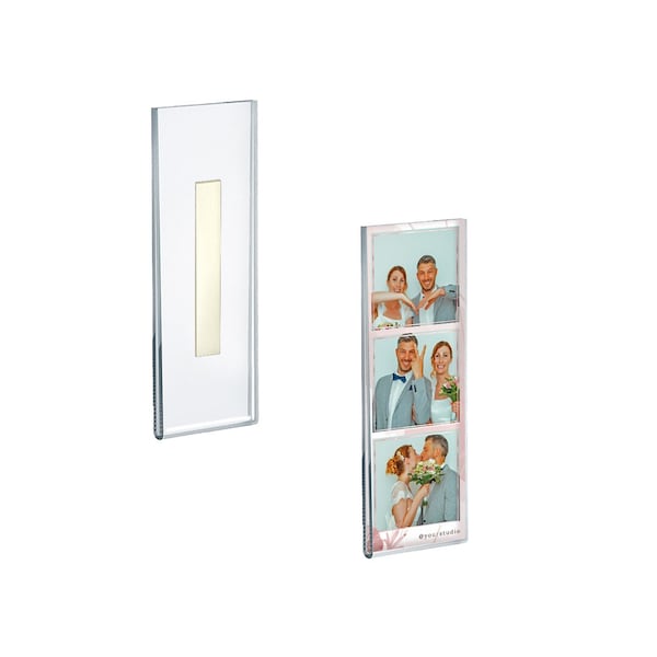 Clear Acrylic 2'' x 7'' Adhesive U-Frame, 2PK